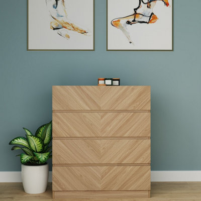 Gfw Catania 4 Drawer Chest Euro Oak from B&Q