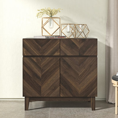 B&Q Gfw Camborne Compact Sideboard Royal Walnut