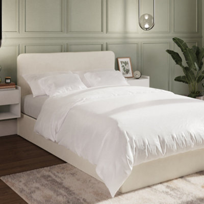 B&Q Gfw Chiswick Ottoman Bed Small Double Natural Grey/Pink