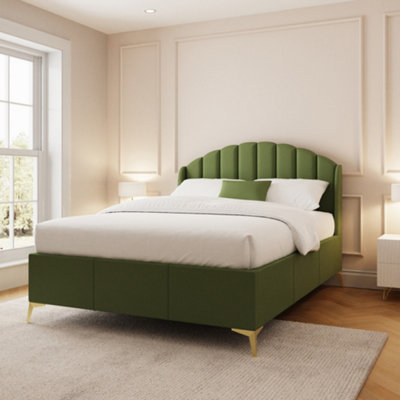  - Gfw Pettine End Lift Ottoman Storage Bed King Size Green - Image 11