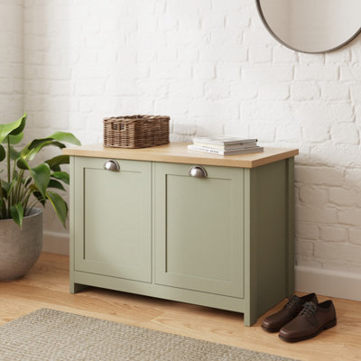 Gfw Lancaster Shoe Storage Sage Green from B&Q