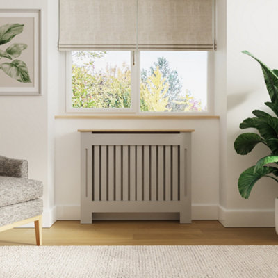 B&Q Gfw Longslow Radiator Cover Medium Grey
