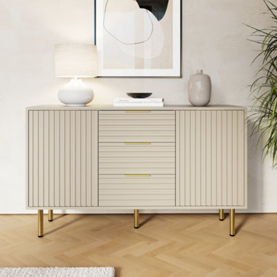 B&Q Ivory Gfw Nervata Sideboard Cabinet