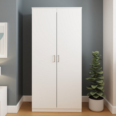 Bailey 2 Door Wardrobe White Gfw - Image 6