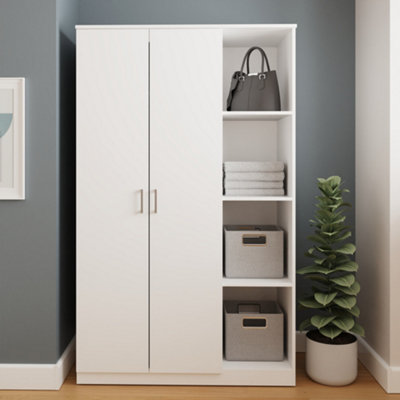 Gfw Unisex White Bailey Door 4 Shelf Wardrobe In Size 2 - Image 6