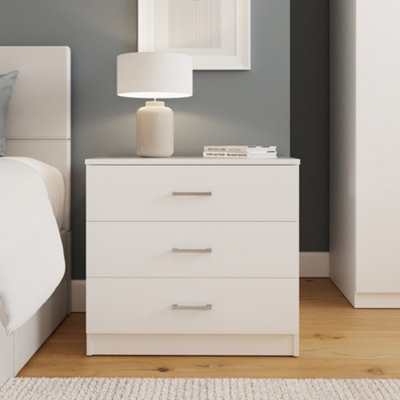 B&Q White Bailey Drawer Bedroom Chest Of Drawers Size 3 B&Q