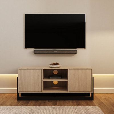 GFW - TV Unit - Oak - 2 Door - Image 9