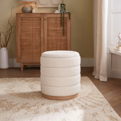 Otis Teddy Storage Stool One Size, Cream - Image 7
