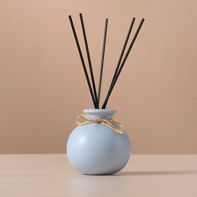 Woodside Home Living Round Reed Diffuser VaseBlue from B&Q