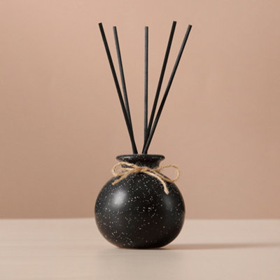 Round Reed Diffuser VaseBlack from B&Q