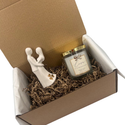  - Love White & Gold Wedding Anniversary Gift Box Treat Box