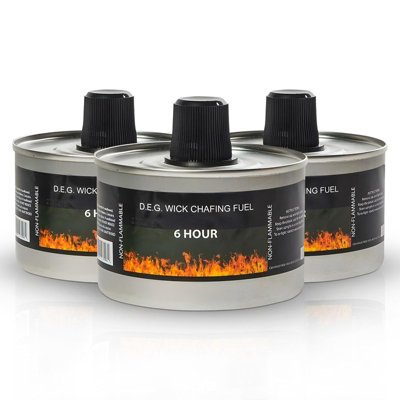 We Can Source It Set Of 3 Chafing Fuel Cans 6 Hour Burn Wick Non Flammable Diethylene Glycol Catering Buffet Fuel Pro Grade Set from B&Q