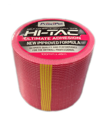 27 X Box Full Hi-Tac Self Adhesive Drywall Pink Scrim Tape 100mm X 45M Drywall Plasterers Mesh Tape from B&Q