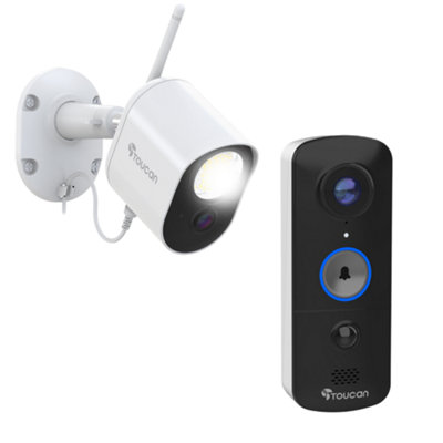 Toucan Smart Home Security Bundle: Floodlight Camera & Video Doorbell, 25% Off