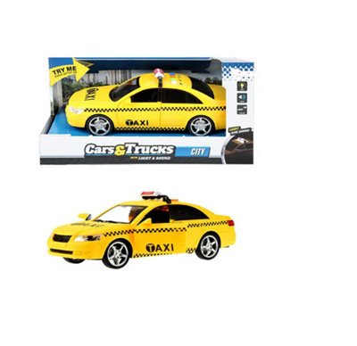 Large Toy Taxi Pull Back Lights And Sound Toy Car Taxi Cab For Kids Toys For Boys Girls Cars from B&Q
