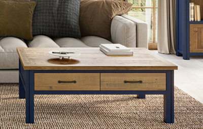 Baumhaus Splash Of BlueCoffee Table With Four Drawers from B&Q