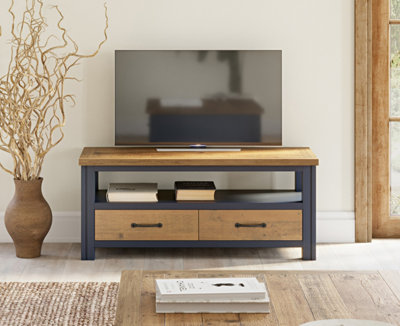 Baumhaus Splash Of BlueWidescreen Television Cabinet from B&Q