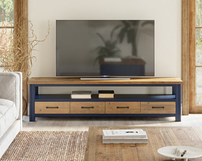 Baumhaus Splash Of BlueSuper Sized Widescreen Television Cabinet from B&Q