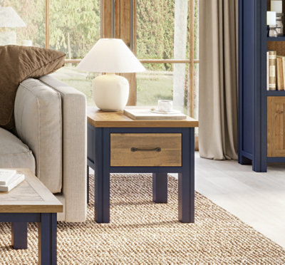 Baumhaus Splash Of BlueLamp Table With Drawer from B&Q