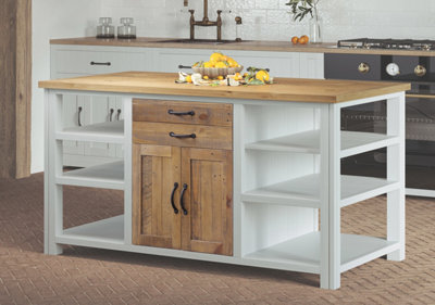 Baumhaus Splash Of WhiteKitchen Island from B&Q