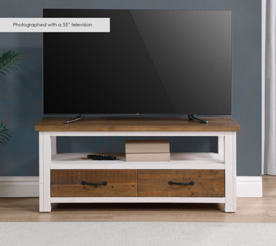 Baumhaus Splash Of WhiteWidescreen Television Cabinet from B&Q
