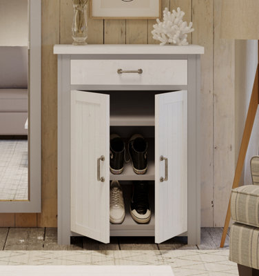 Baumhaus GreystoneShoe Storage Cupboard With Drawer from B&Q