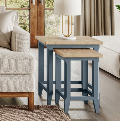 Baumhaus Signature Blue Nest Of Two Tables from B&Q