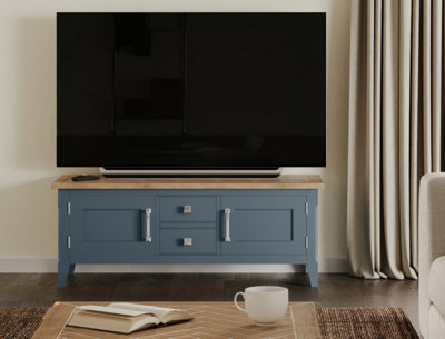 Baumhaus Signature Blue Widescreen Television Stand from B&Q