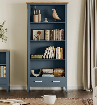 Baumhaus Signature BlueTall Bookcase from B&Q