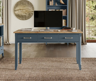 Baumhaus Signature BlueExecutive Desk from B&Q