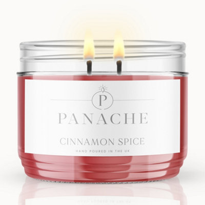 Panache Cinnamon Spice Scented CandleDouble WickClassic Spiced Scent from B&Q