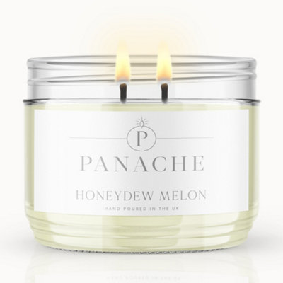 Panache Honeydew Melon Scented CandleDouble WickJuicy Fresh Scent from B&Q