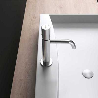 Durovin Bathrooms Monobloc Basin Mixer TapChrome Plated Brass Bubbler Spout Bathroom Sink Faucet from B&Q