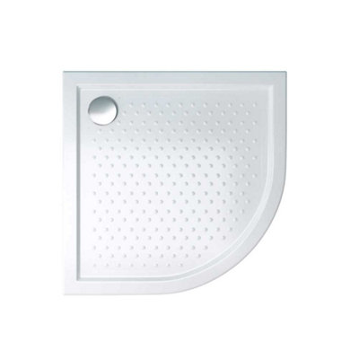 Durovin Bathrooms Acrylic Shower Tray Glossy White Finished -Quadrant900 X 900mm from B&Q
