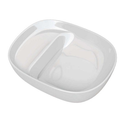 Durovin Bathrooms Ceramic Bathroom BasinCountertop SinkShallow Fill No Tap HoleEgg Shape (460 X 370 X 135mm) from B&Q