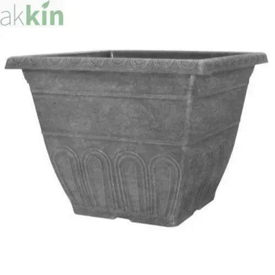 Valencia Square Planter 12"Faux Concrete Effect from B&Q