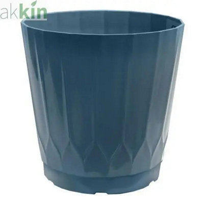 Wilson Planter Flow Pot 8"Lagoon Teal from B&Q