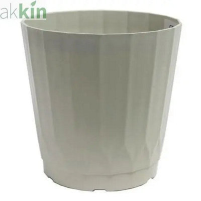 Wilson Planter Flow Pot 8"Smokey Grey from B&Q