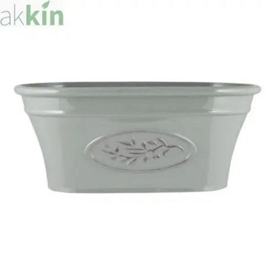  - Olive Decorative Trough Planter 38CmGrey