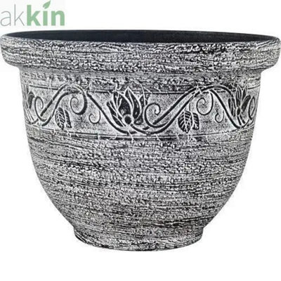 Celtic Planter 36Cm White Decorative Pot from B&Q