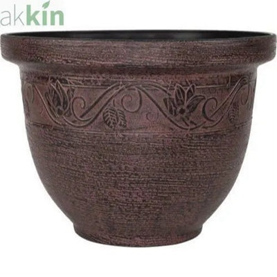 Celtic Planter 30Cm Brown Decorative Pot from B&Q