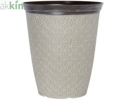 Phoebe Planter Tall 12.5"Classic Cream Fusion Effect from B&Q