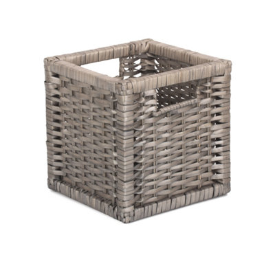 Hamper St060/1 Wicker Small Wooden Framed Split Willow Storage Basket Red