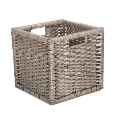 Hamper St060/2 Wicker Large Wooden Framed Split Willow Storage Basket Red