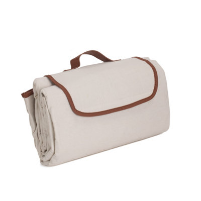 B&Q -  H168 Polyester Large Classic Rectangular Picnic Blanket 145 X 130Cm