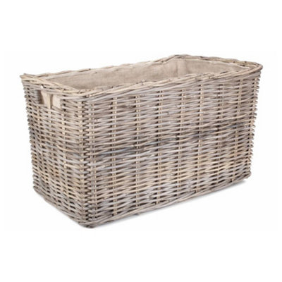 Red Hamper Ra039 Rattan Large Under Bench Rattan Basket from B&Q