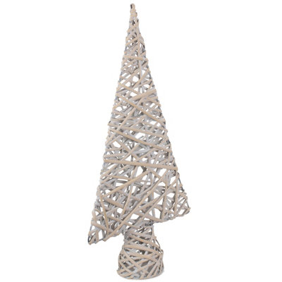 Red Hamper H171 Wicker White Wash Table Top Xmas Tree from B&Q