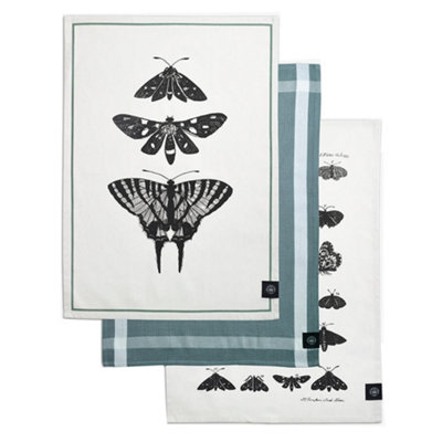 Pure Table Top Kew Gardens Living Jewels Set Of 3 Cotton Tea Towels from B&Q
