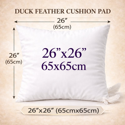 ARLinens Duck Feather & Down Cushion Pads Inner Insert Scatter Fillers Hotel Quality Deep Filled Cushion from B&Q