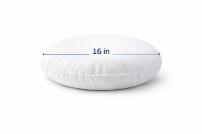 B&Q -  Round Cushion Seat Pad Inner Insert Scater Filler Circle Shape Cushion 16" (40Cm)